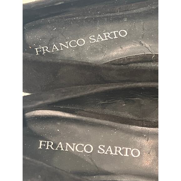 Franco Sarto Women’s L. Amigo Bows Velvet Leather Slip On Shoes Size 8.5M Black - Picture 5 of 9